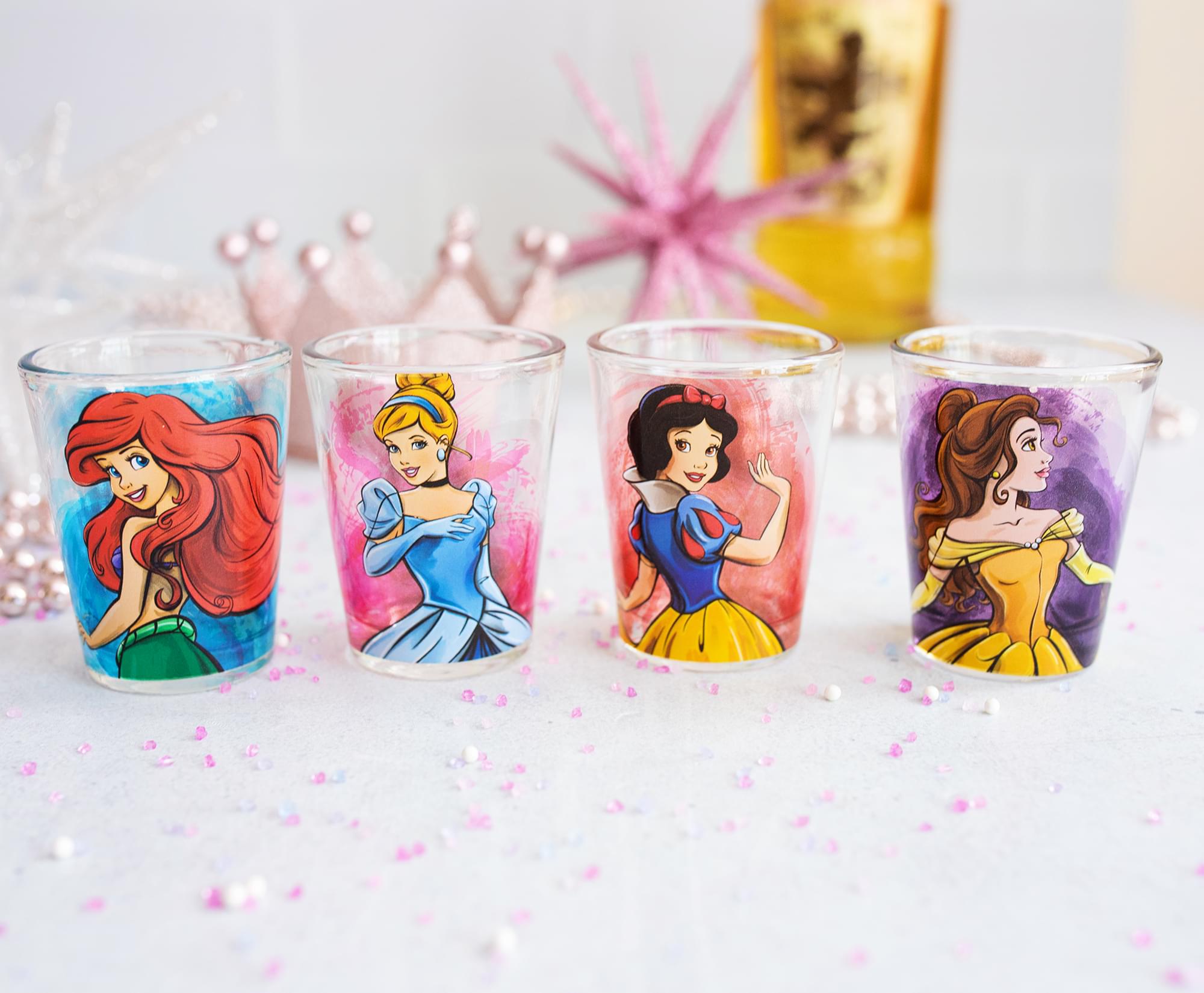 Enchanting Disney Princess 2-Ounce Mini Shot Glasses Set of 4