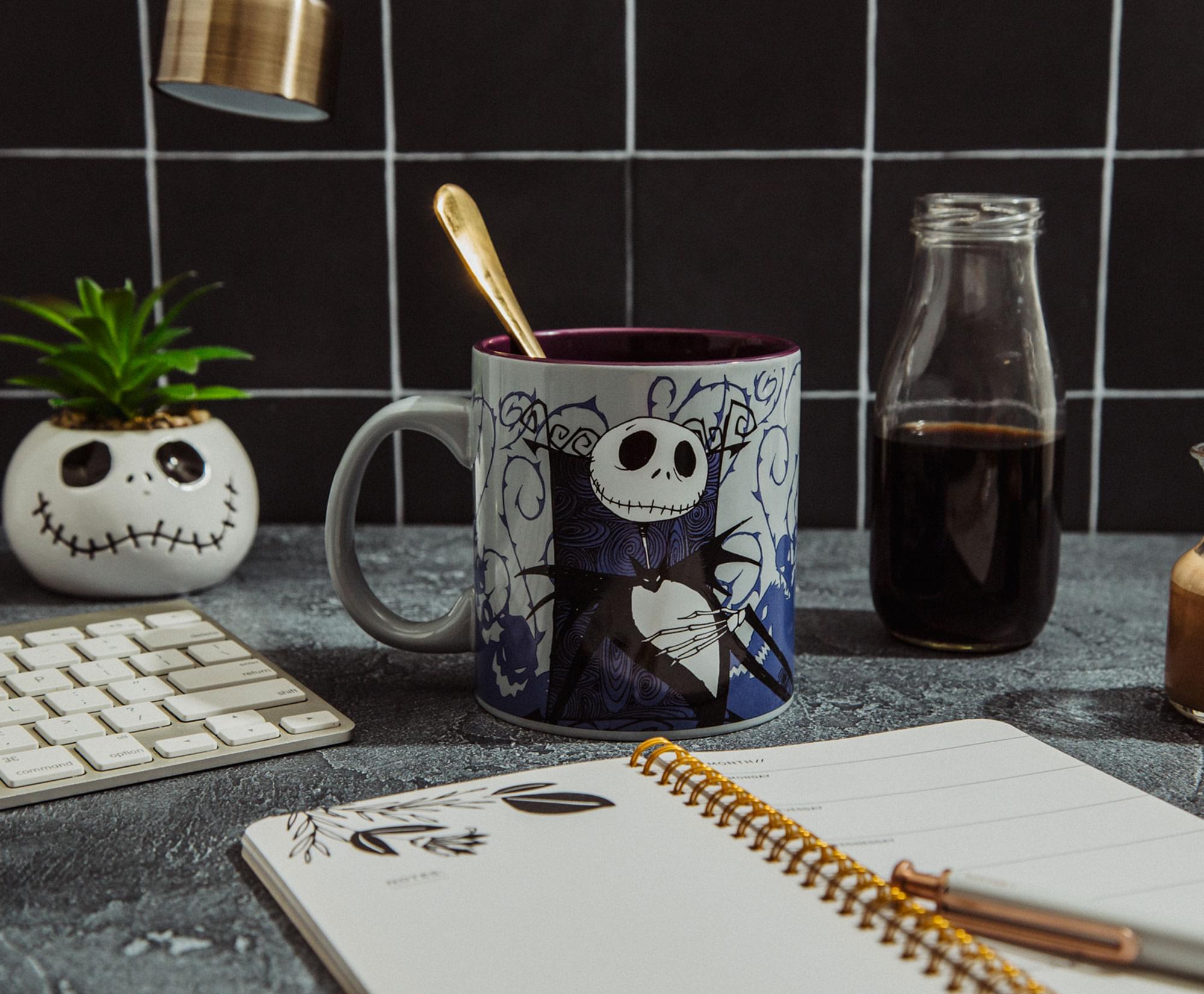 Purple Ceramic Jack Skellington Mug Inspired by Disney's The Nightmare Before Christmas