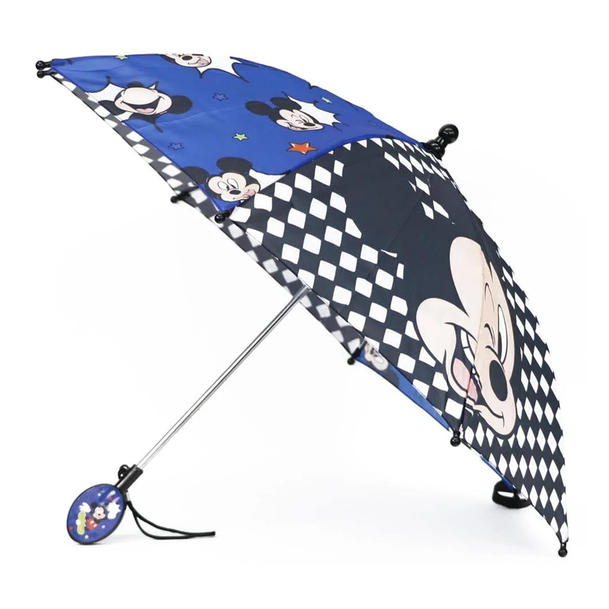 Adorable Disney Mickey Mouse 21-Inch Kid's Umbrella with Clamshell Handle - A Must-Have for Little Ones!