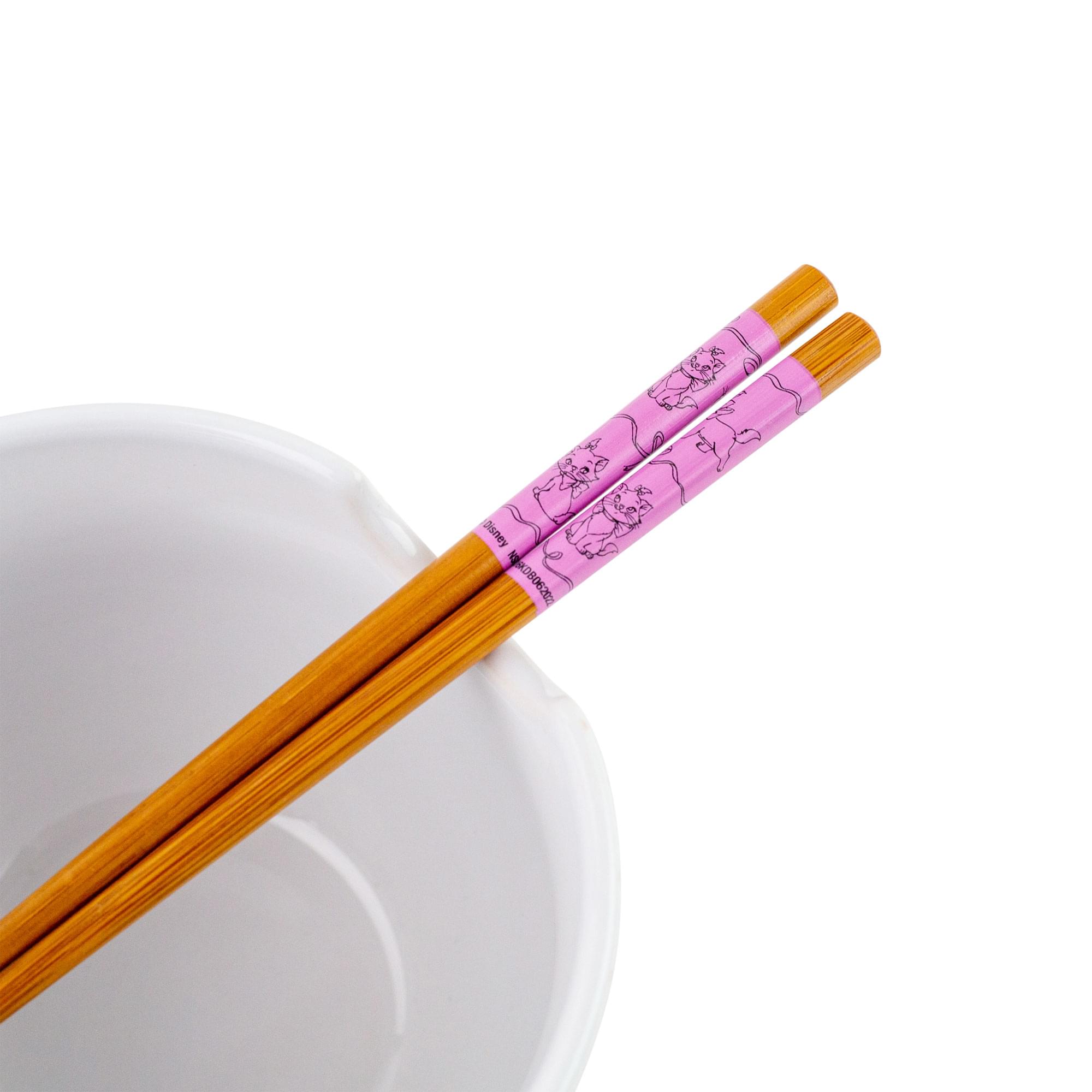 Disney The Aristocats Marie Ceramic Ramen Bowl & Chopstick Set - 20 Ounce