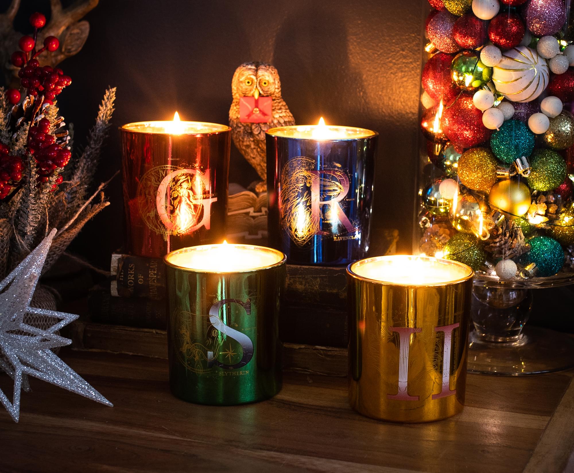 Enchanting Harry Potter Hogwarts House 4-Piece Soy Candle Set