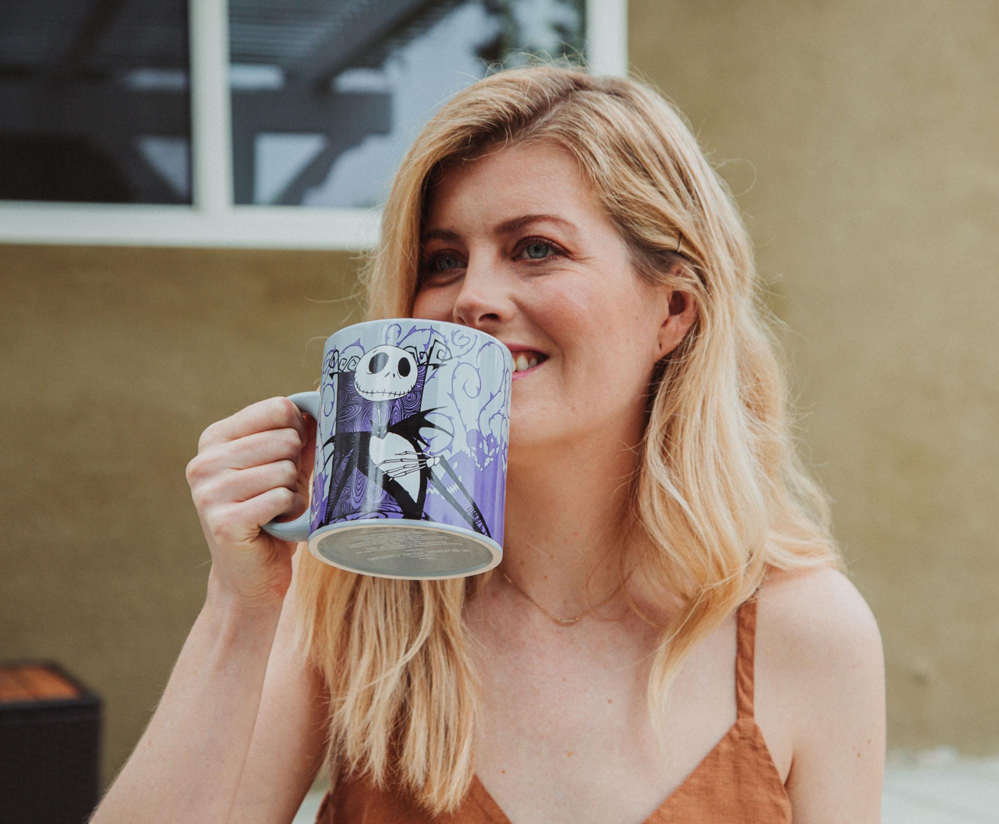 Purple Ceramic Jack Skellington Mug Inspired by Disney's The Nightmare Before Christmas