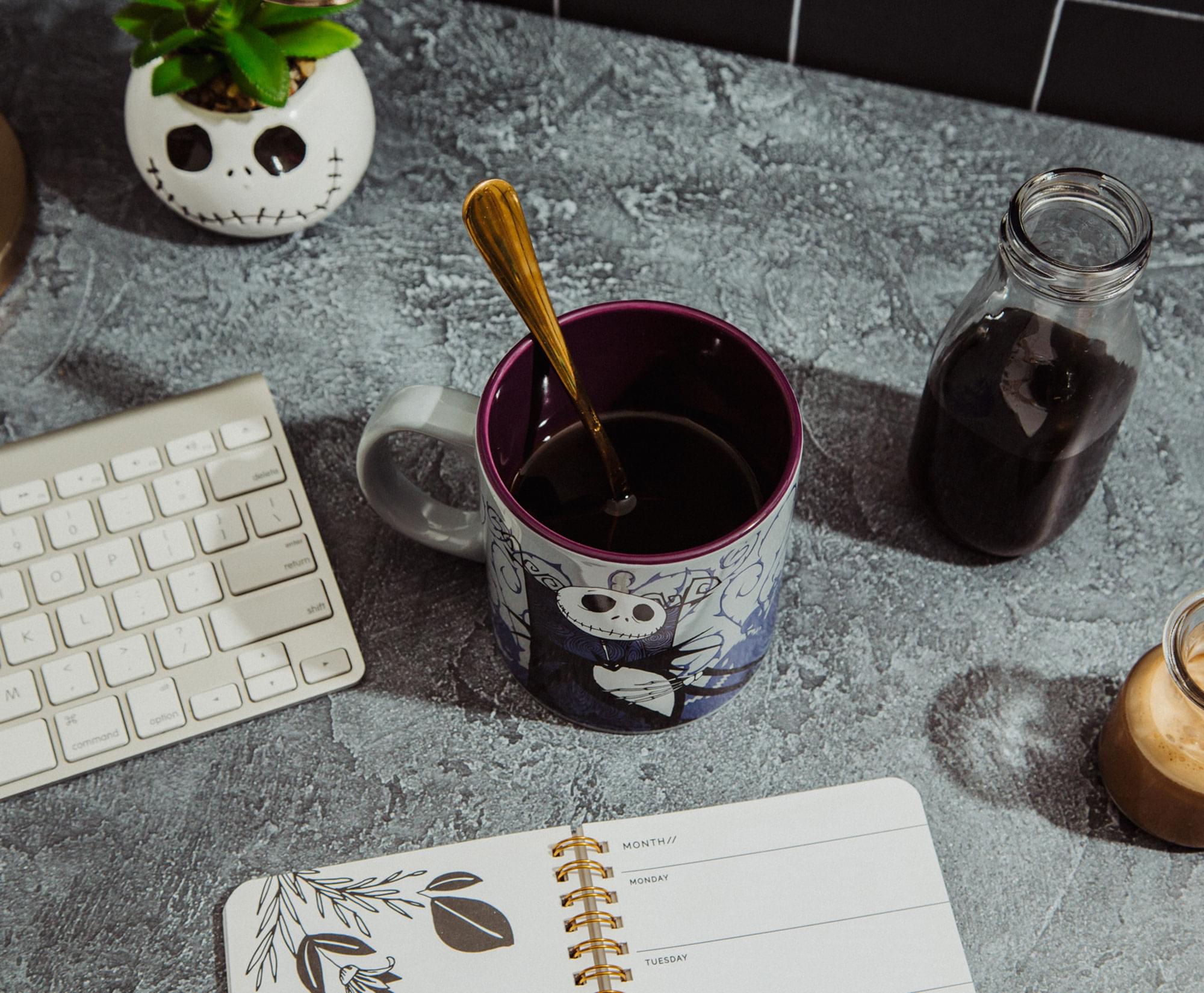Purple Ceramic Jack Skellington Mug Inspired by Disney's The Nightmare Before Christmas