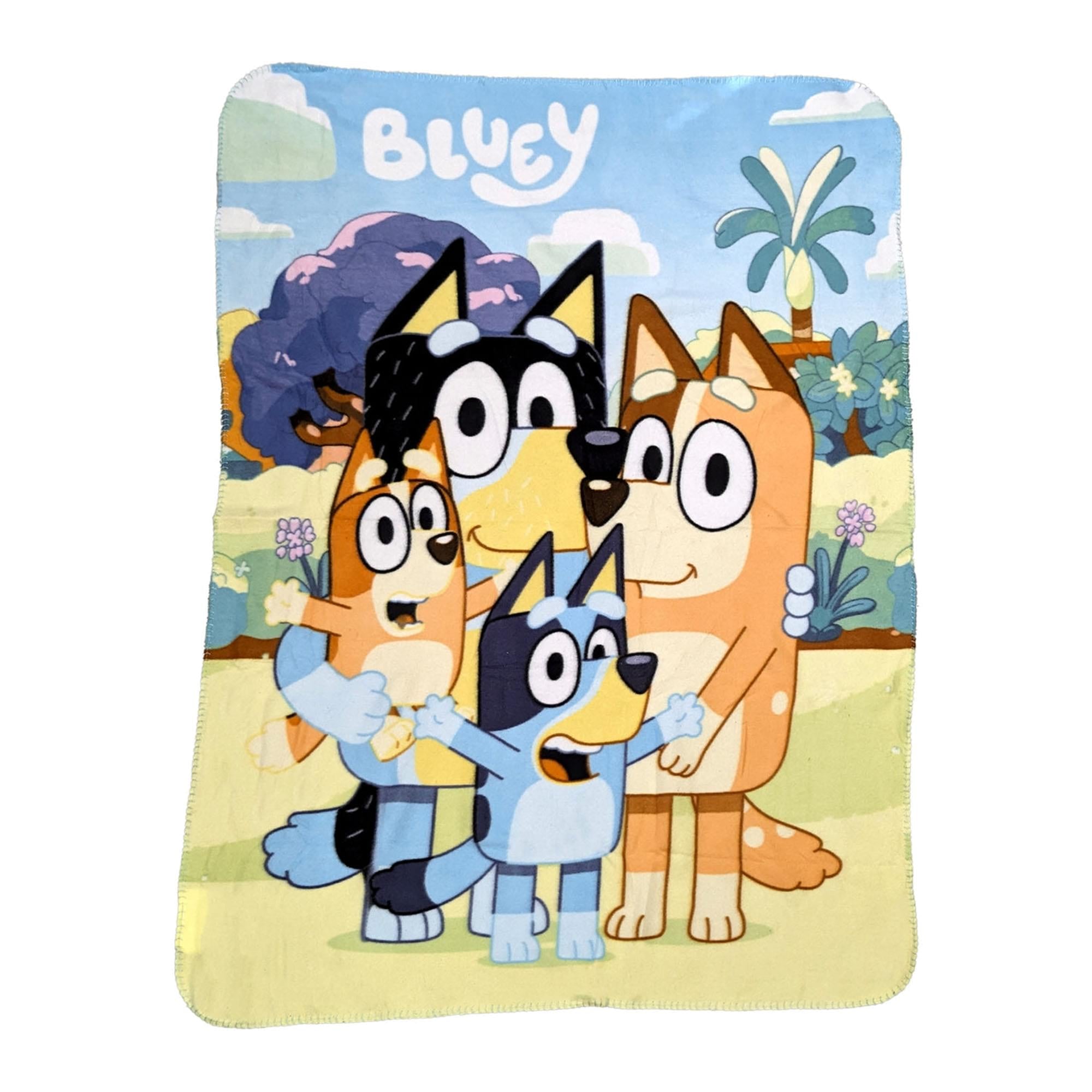 Cozy Bluey & Family Fleece Throw Blanket - 45x60 Inches