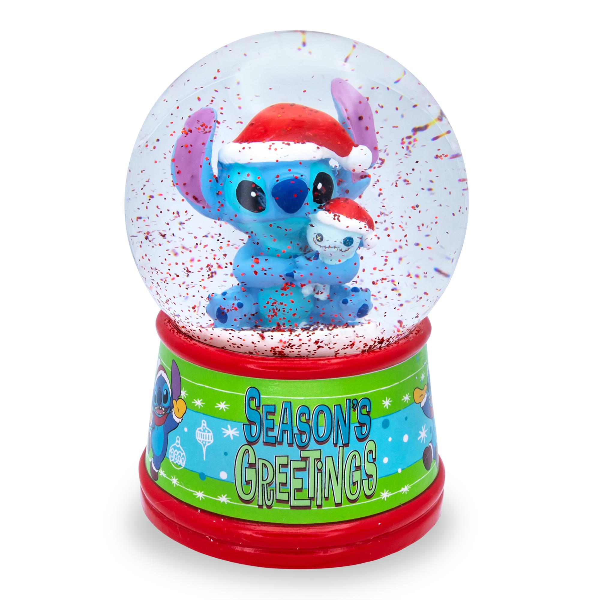 Disney Lilo & Stitch Holiday Magic Light-Up Snow Globe - 6 Inches