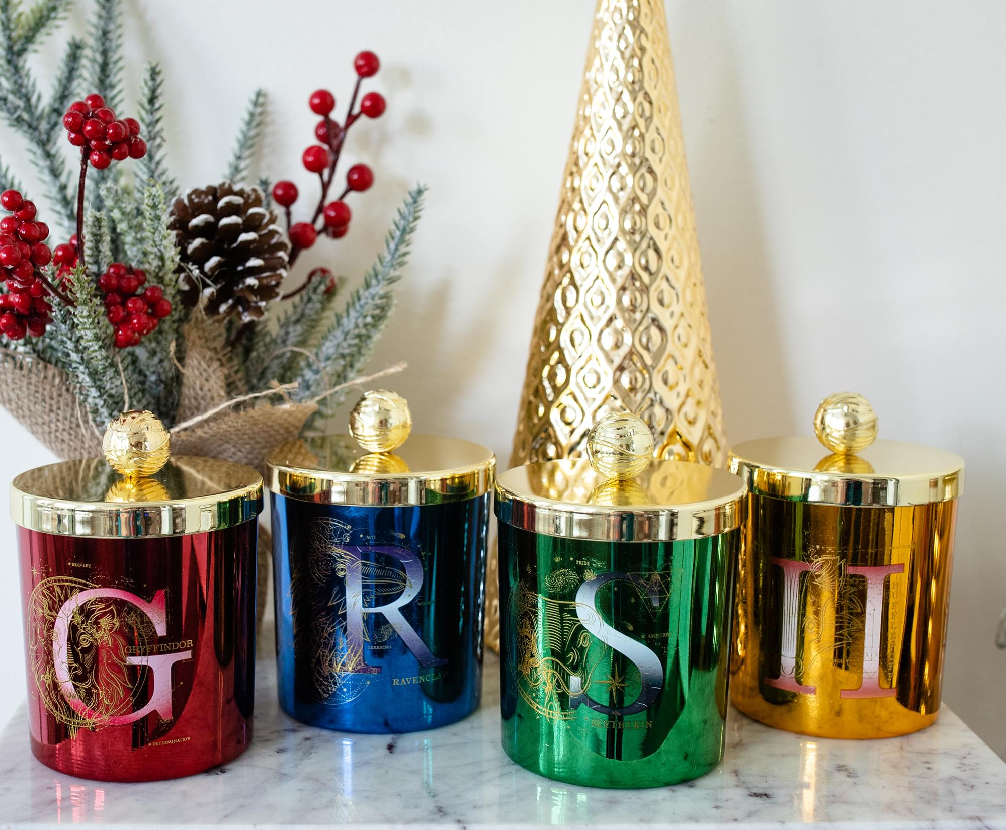 Enchanting Harry Potter Hogwarts House 4-Piece Soy Candle Set