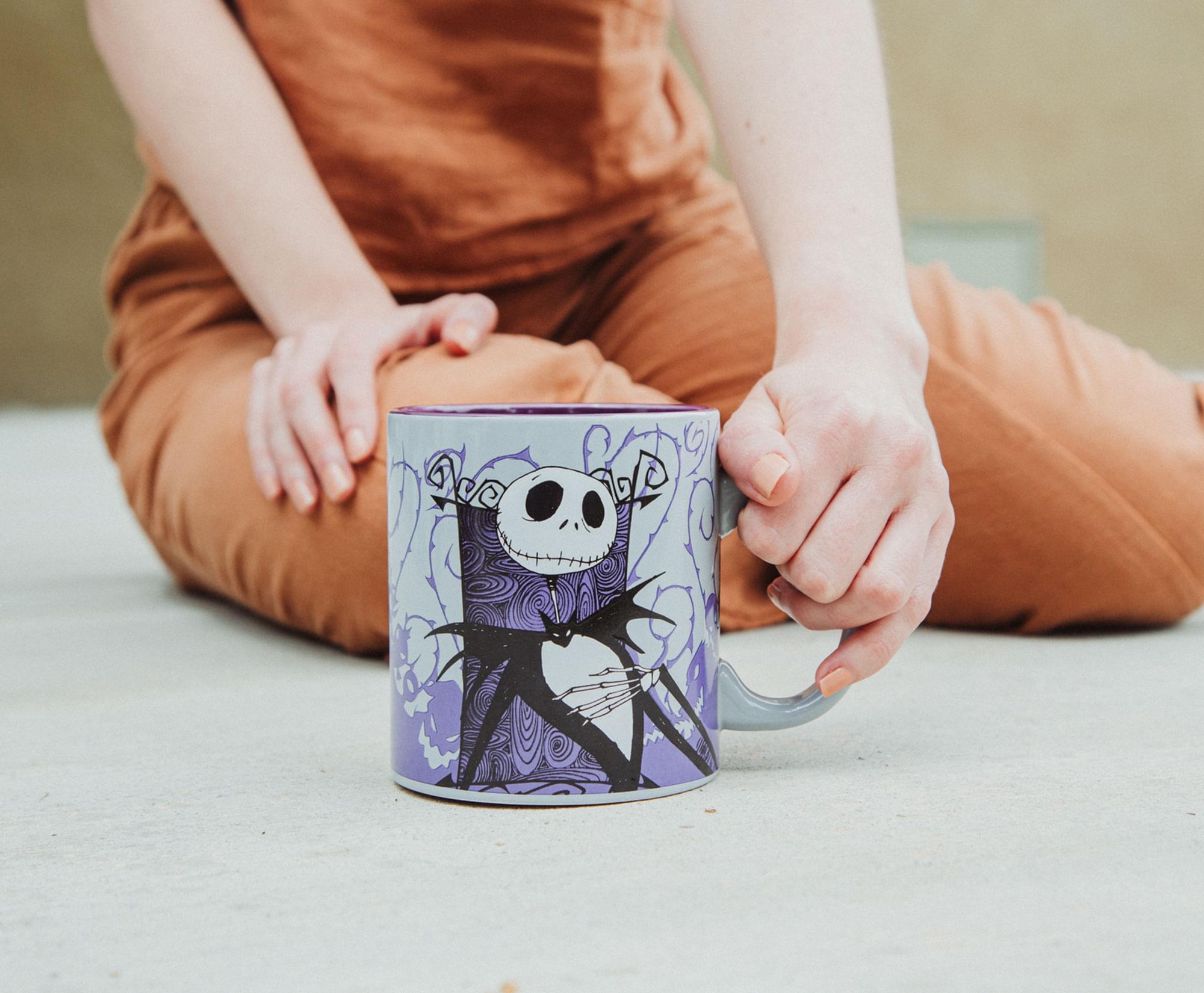 Purple Ceramic Jack Skellington Mug Inspired by Disney's The Nightmare Before Christmas