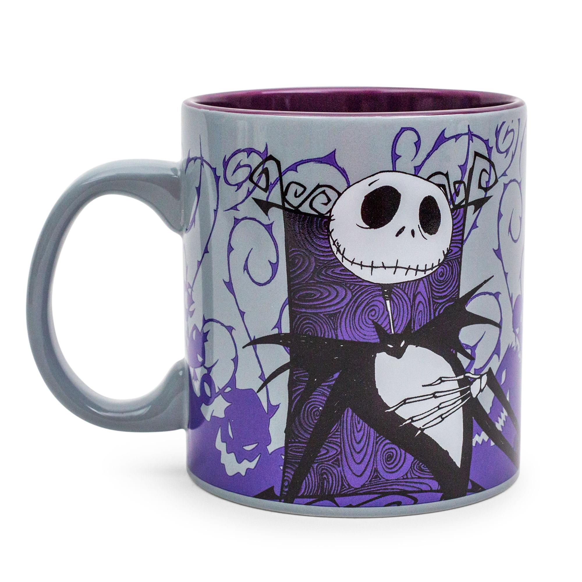 Purple Ceramic Jack Skellington Mug Inspired by Disney's The Nightmare Before Christmas