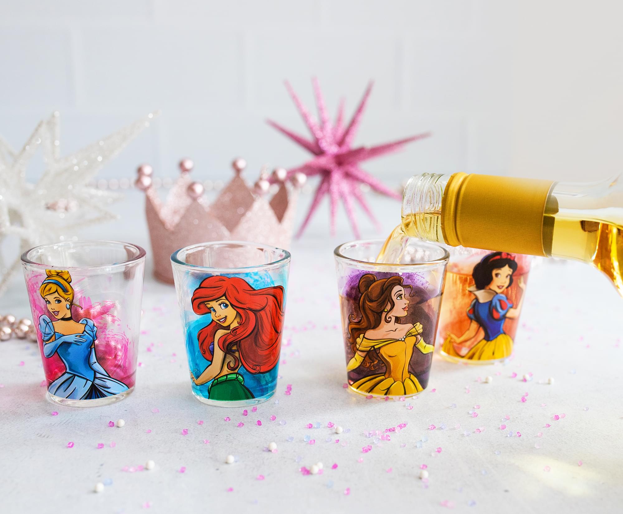 Enchanting Disney Princess 2-Ounce Mini Shot Glasses Set of 4