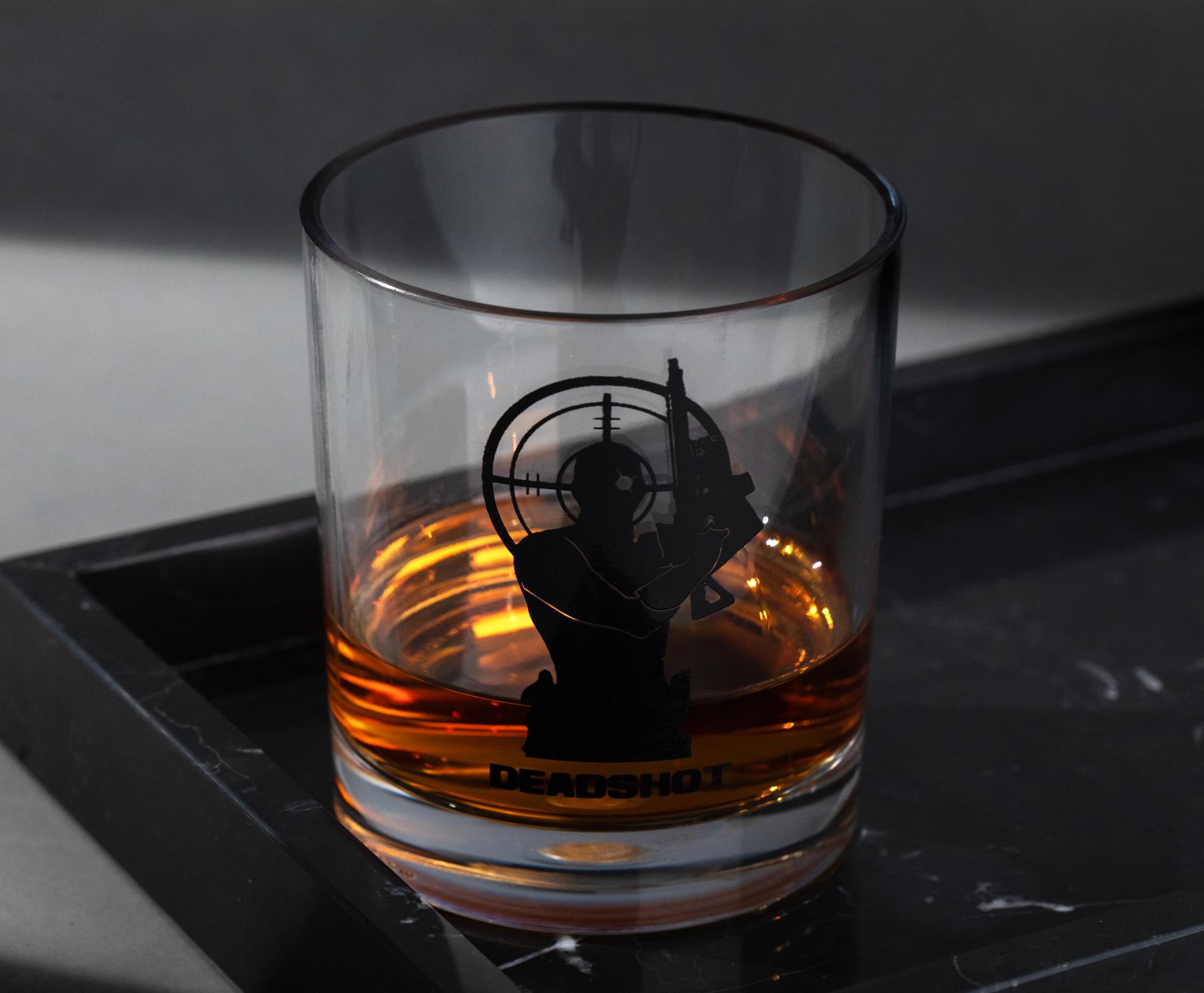 Epic DC Comics Deadshot Whiskey Tumbler Set