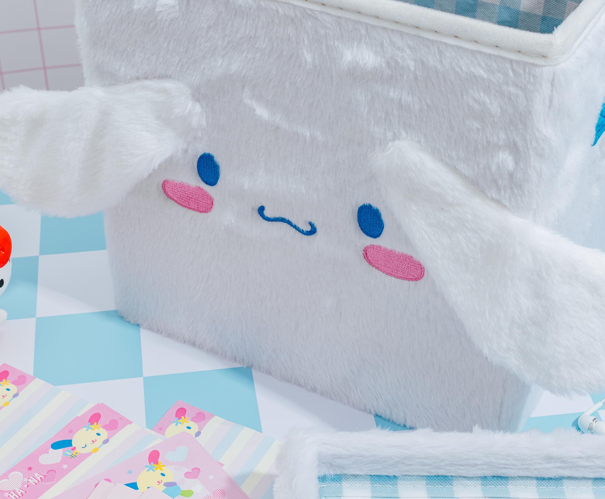 Adorable Sanrio Cinnamoroll 13x13 Inch Plush Storage Cube - Organize with Style!