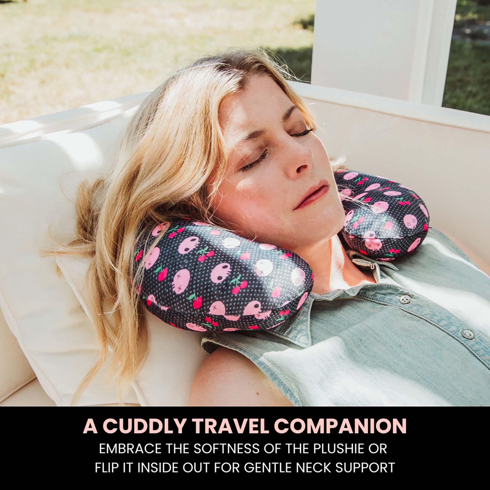 Sanrio Kuromi Reversible Neck Pillow & Plush Toy: Your Ultimate Travel Companion