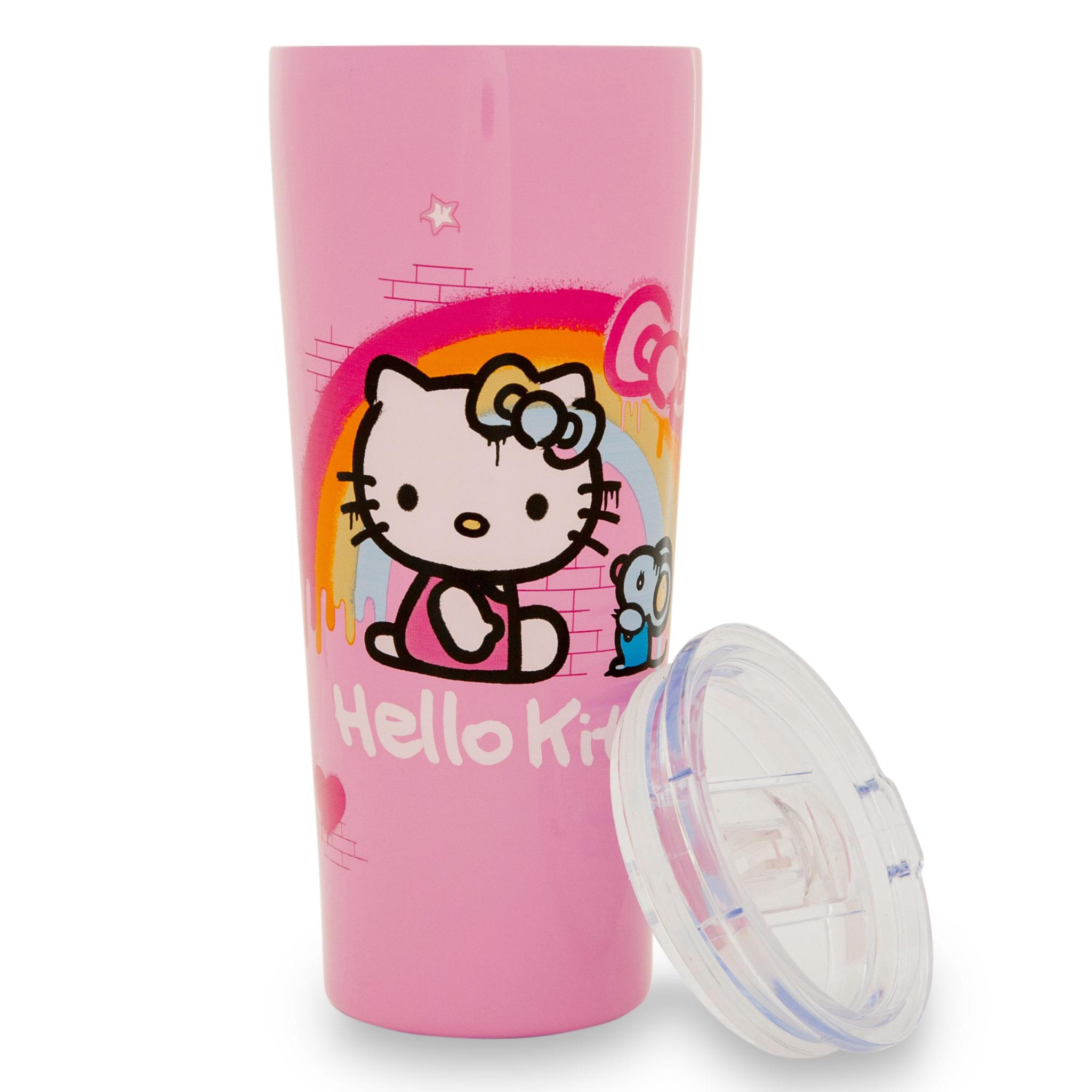 Sanrio's Enchanting Hello Kitty Graffiti Rainbow 22-Ounce Stainless Steel Tumbler
