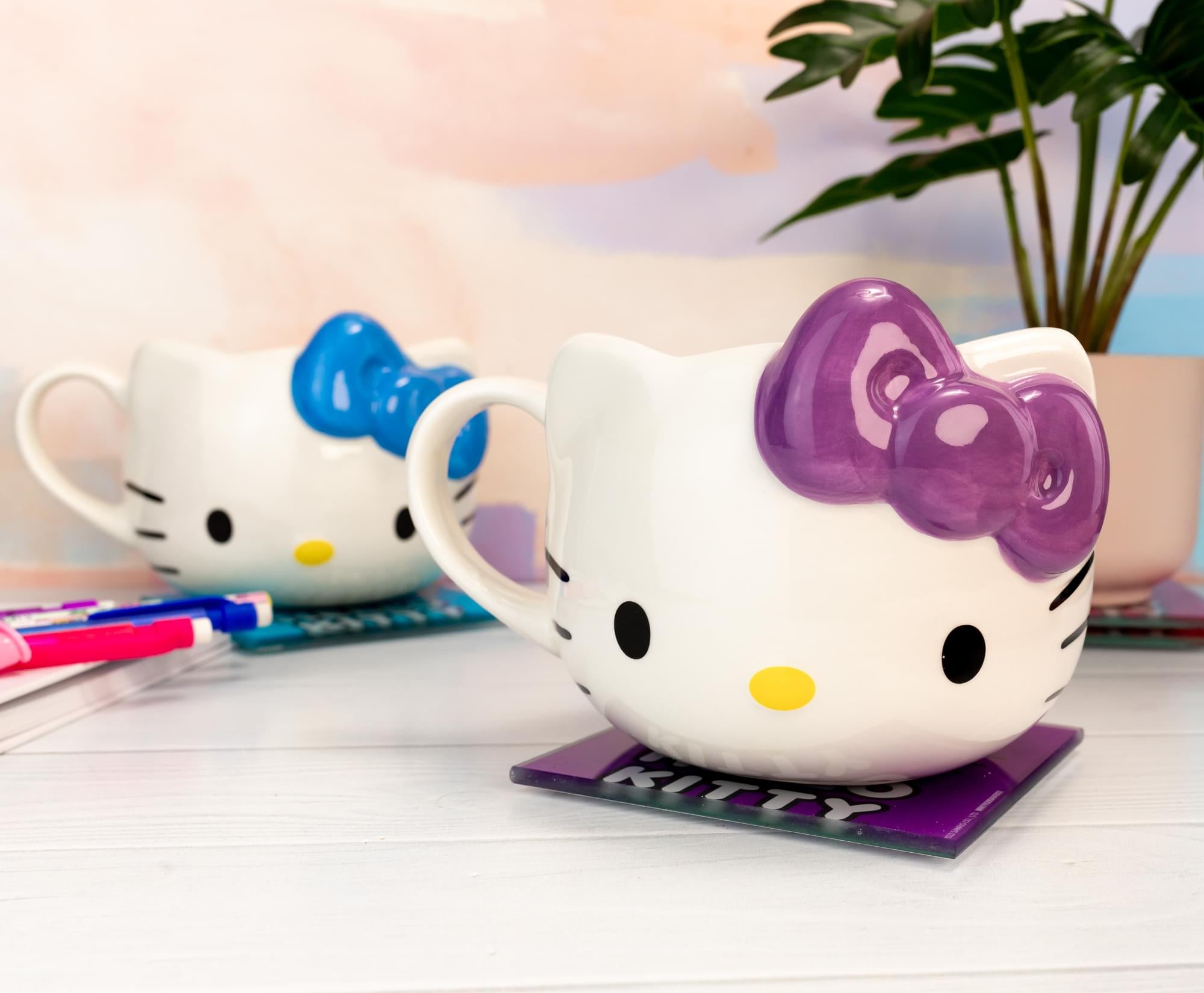 Sanrio Hello Kitty Purple Bow Ceramic Mug - 20 Oz