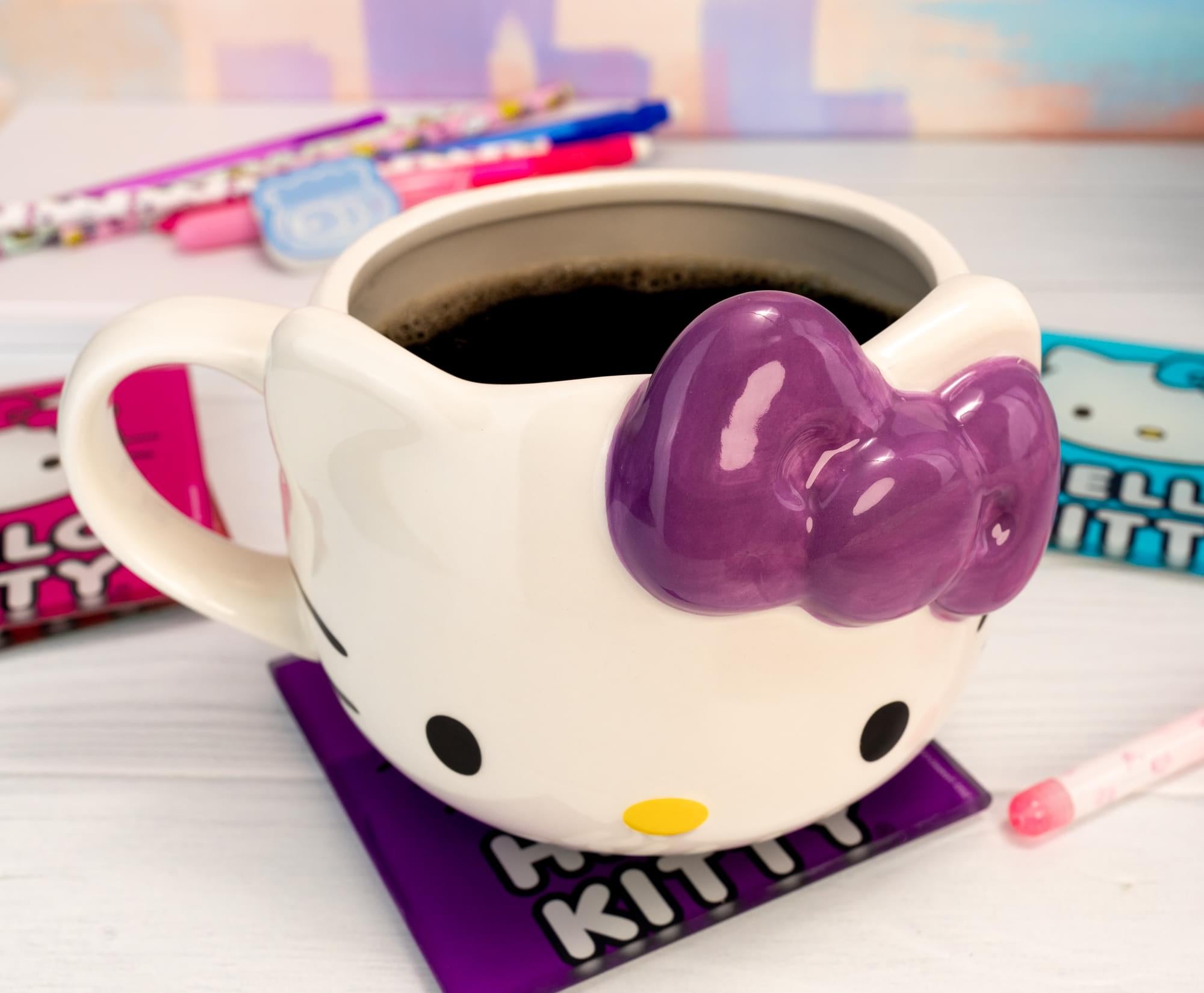Sanrio Hello Kitty Purple Bow Ceramic Mug - 20 Oz