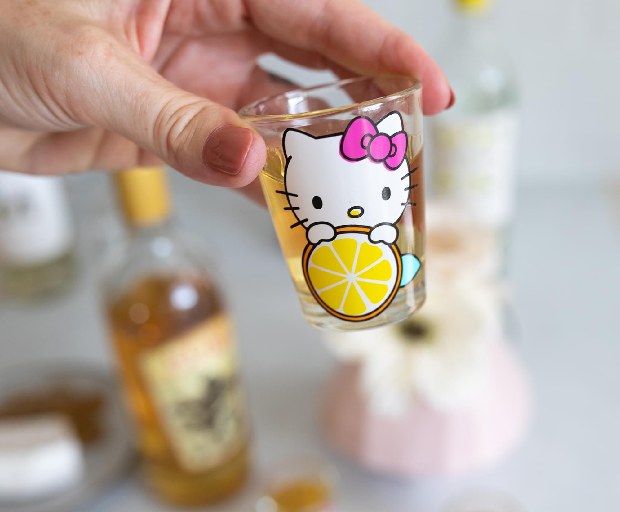 Adorable Hello Kitty 1.5-Ounce Mini Shot Glasses Set of 4 - Perfect for Cheers!