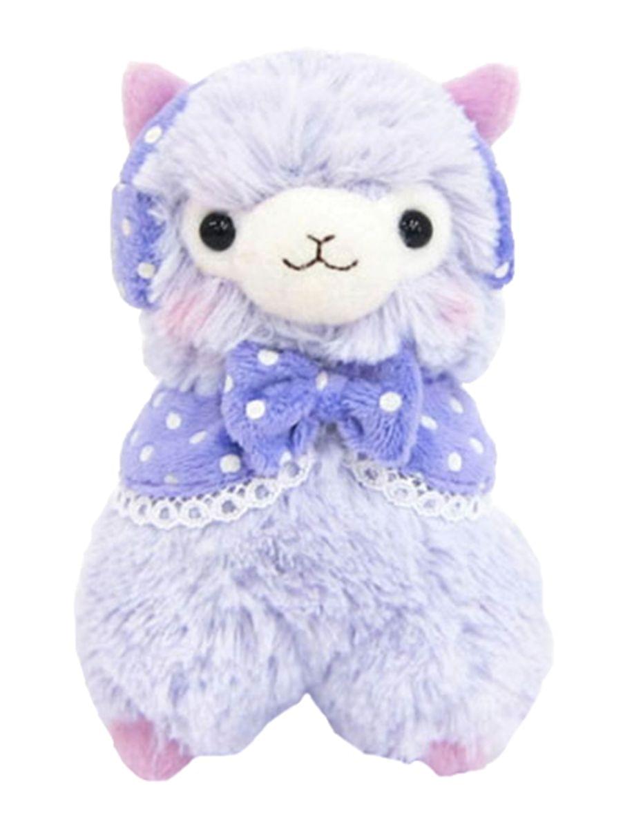 Adorable Purple Plush Llama Earmuffs with Alpaca Charm
